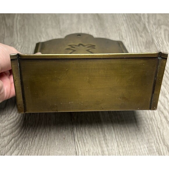 Vintage Punched Tin Brass Candle Holder Wall Sconce Pineapple Handmade? - Picture 9 of 12